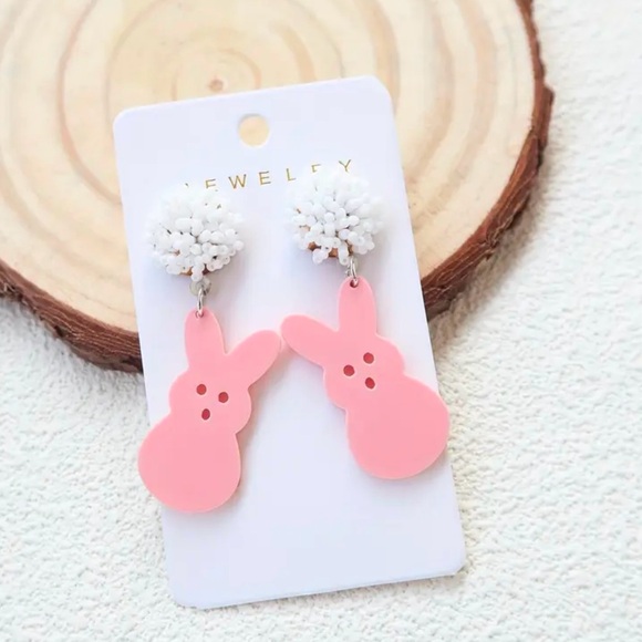Beaded Rabbit Earrings - Picture 3 of 3